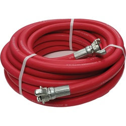 Jackhammer hose, 3/4" diameter, rated 300 PSI, crimped ends, 50-foot roll for heavy-duty pneumatic tools + 3/4" Jackhammer Hose 300 PSI Crimped 50' Roll
