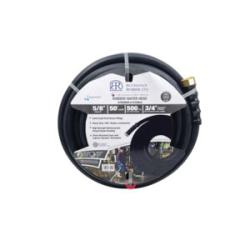 Reinforced black water hose supplied with fittings, suitable for demanding water transfer applications – 3/4 x 50 x 150 PSI Black Water Hose with Fittings