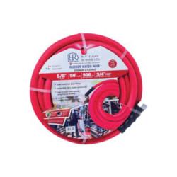 Reinforced red water hose supplied with fittings, suitable for demanding water transfer applications – 5/8 x 50 x 150 PSI Red Water Hose