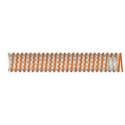 Textile reinforced orange suction hose for industrial fluid transfer 8 Textile Reinforced Orange Suction