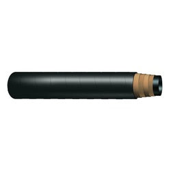 A black rubber sandblast hose with a visible brown reinforcement layer, designed for industrial pneumatic applications. - 2 1/2 Sandblast Hose