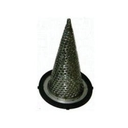Round Hole Cone Strainer, designed to filter out large debris at the suction end of a water hose - 4 Strainer Cone with Round Holes Stainless Steel 304