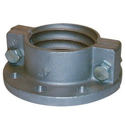 Aluminum Split Flange, consisting of two semi-circular halves designed to fit around a flanged pipe or fitting - 4 Split Flange Aluminum for Material Handling Hose