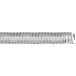 Clear Food-Grade PVC Hose, featuring a high-tenacity spring steel wire helix reinforcement - 1 1/4 Wirevac 100 Ft Per Roll