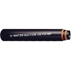 Heavy-duty black rubber water suction hose, reinforced with a rigid wire helix and layers of textile cords - 10 Rubber Water Suction 150 Pounds Per Square Inch