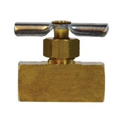 High-quality brass metal needle valve designed for reliable and precise flow control – 1/8 Brass Needle Valve Female Pipe Thread x Female Pipe Thread.