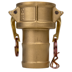 Four-piece brass fitting for low-pressure fluid connections – 4 Part C Brass Low-Pressure
