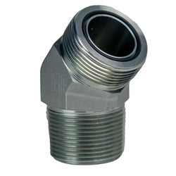 Steel plumbing fitting - 1-11/16-12 x 1-1/4-111/2 Face Seal 45° Male Elbow