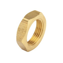 Hexagonal locknut, 3/4 inch NPSL – National Pipe Straight Lock threaded fastener.