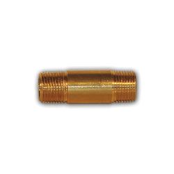 Brass long nipple, featuring male pipe threads on both ends - 1/8 x 2-1/2 Lead-Free Pipe Nipple