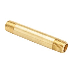 Durable yellow brass nipple with precise threading for secure plumbing connections – 3/8" x 2-1/2" Yellow Brass Nipple
