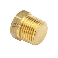 Durable 3/8 inch brass solid hex head plug for secure pipe sealing – 3/8 Brass Solid Hex Head Plug