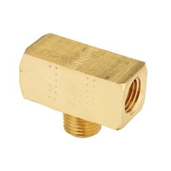 Threaded branch tee for secure pipe junctions and flow redirection – 1/4 Female Iron Pipe × Female Iron Pipe × Male Iron Pipe Brass Branch Tee