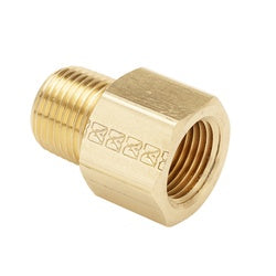 High-strength threaded adapter providing reliable connection between female and male SAE pipe fittings – 1/8 Female Pipe Thread x 1/8 Male Pipe Thread Adapter SAE