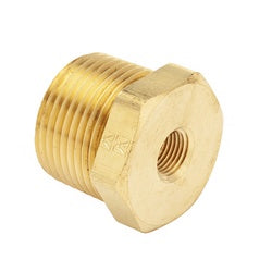 A precision-machined hex bushing designed to adapt male pipe threads to female pipe threads in SAE-standard applications – 1 Male Pipe Thread x 3/4 Female Pipe Thread Hex Bushing SAE