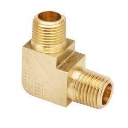 Heavy-duty 90-degree pipe elbow, 1/4" male threaded barstock construction – 1/4" Male Pipe Thread Elbow 90° Barstock