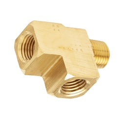 Brass street tee fitting, 3/8 FPT x male pipe thread – SAE Street Tee