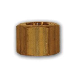 Brass Hex Compression Nut, designed to tighten over a compression sleeve - 7/8 Outer Diameter Lead-Free SAE Compression Nut