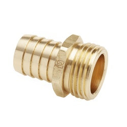 Brass metal garden hose connector ideal for leak-free and secure connections – 1/2 Hose Inner Diameter x 3/4 Male Hose Thread Garden Hose Barb