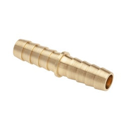 Brass metal hose splicer designed for secure and easy hose connection or repair – 3/8 Hose Splicer.