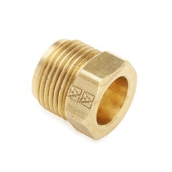 Precision-machined brass metal designed for tight inverted flare fittings – 3/8 Bass Inverted Flare Nut.