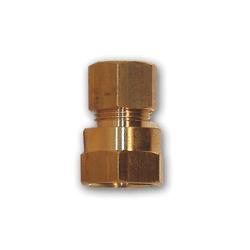 Lead-free compression female coupling with female pipe thread for tubing assemblies 3/8 Outer Diameter x 1/8 Female Pipe Thread Lead-Free Compression Female Coupling