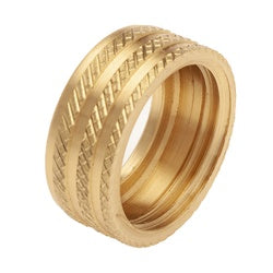 Gold ring with intricate design - 3/4 Knurled Garden Hose Nut