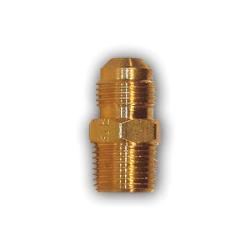 Lead-free half union sized for tube outer diameter and male pipe thread 3/8 Outer Diameter x 3/8 Male Pipe Thread Lead-Free Flare Half Union