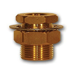 Precision threaded adapter for fuel line connections with multiple thread standards – 1/2-14 NPT Fuel x 1-14 UNS x 1/2-14 NPT Fuel
