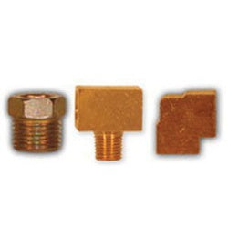 Solid brass elbow engineered for dependable SAE inverted flare to pipe thread connections – 3/8 Inverted x 1/4 Male Pipe Thread 90° Elbow SAE.