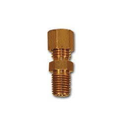 Compact connector for secure tube and pipe thread connections — 1/8 Outer Diameter x 1/16 Male Pipe Thread Precision Grip Connector