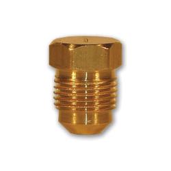 Precision-machined brass metal plug ideal for sealing and protecting tubing ends – 5/8 Outer Diameter Flare Plug.
