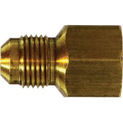 Precision-machined brass metal designed for flared to pipe thread fittings – 1/2 Flared x 1/2 Female Pipe Thread Female Adapter.
