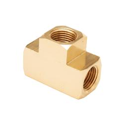 Lead-free barstock pipe tee with female pipe thread 1/8 Female Pipe Thread Lead-Free Barstock Pipe Tee