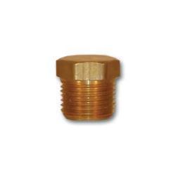 Brass cored hex head plug with a male pipe thread - 3/4 Lead-Free Hex Head Pipe Plug