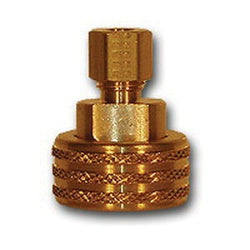 Brass Swivel elbow, featuring a swivel design to allow easy attachment without twisting the entire hose or tube - 