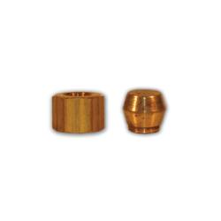 Brass Compression Sleeve, designed to slide over the tube and create a leak-proof seal - 3/16 Outer Diameter Lead-Free SAE Compression Sleeve
