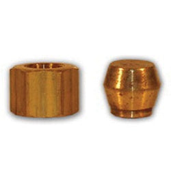 Brass barstock tee, used to connect or branch three lines in a T-junction configuration - 3/8 x 3/8 x 1/4 Lead-Free Barstock Tee