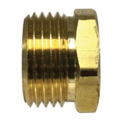 Lead-free garden hose adapter with male hose thread to female pipe thread 3/4 Male Hose Thread x 3/4 Female Iron Pipe Lead-Free Garden Hose Adapter