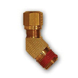 Compact nylon air brake 45-degree male elbow connector with roll tube stop for secure angled tubing connections – 3/8 x 1/8 Nylon Air Brake 45° Male Elbow with Roll Tube Stop
