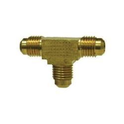 Precision-machined barstock tee fitting  — 1/4 Barstock Male Flare Tee