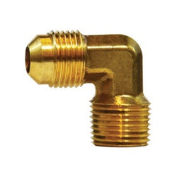Metal plumbing elbow 1/4 x 1/8 male flare x male iron pipe, Vibraseal.