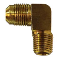 Metal plumbing e.lbow 5/8 x 1/2 barstock male flare x male iron pipe