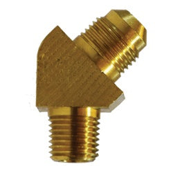 Compact 45 Flare 45 elbow for reliable tube to male pipe thread connections - 3/8 x 3/8.