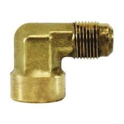 90 degree flare elbow pipe fitting for fluid connections - 3/8  x  3/8 Male Flare x Female Flare 90 Degree Elbow