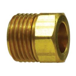 Brass nut with 1/4 inverted flare for secure tubing and flare fitting connections - 1/4 Inverted Flare Brass Nut