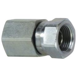 Female swivel adapter with rotating connection for secure pipe fitting - 1/2 x 3/8 Female Swivel Adapter