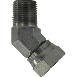 90 degree male elbow swivel adapter with rotating connection for pipe fittings -  1/8 x 1/4 Male Elbow Swivel Adapter