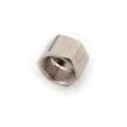Chrome-plated, lead-free brass nut fitting used to tighten and secure a compression joint - 3/8 Lead-Free Chrome/Plated Compression Nut