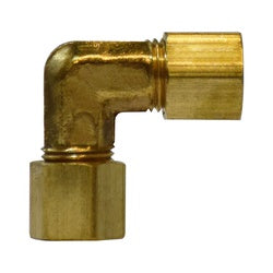 Brass compression 90-degree union elbow, both ports are compression connections - 65 1/4 Elbow